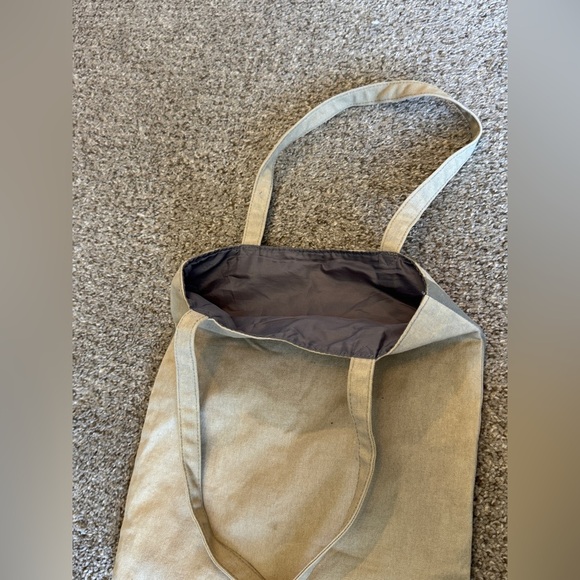 Mickey Mouse & Minnie Mouse Striped Tote Bag - Gray and Cream - Picture 6 of 6